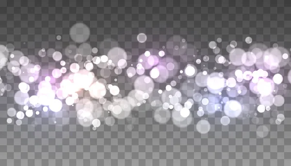Bokeh Hintergrund Mit Glitzerpartikeln Leuchtender Funkelnder Hintergrund — Stockvektor