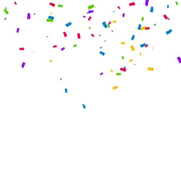 Pièces Confettis Festives Colorées Fond Partie Vectorielle — Image vectorielle