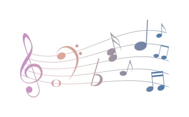 Müzik notaları. Vektör müzik işaretleri