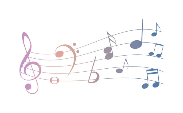 Μουσικές Νότες Φόντο Σημάδια Διανυσματικής Μουσικής Εικονογράφηση Αρχείου