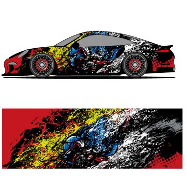 Tam ambalajlı yarış arabası soyut vinil etiket seti otomobil, otomobil, otomotiv, arkaplan, marka tasarımı, kamuflaj, araba çıkartması,