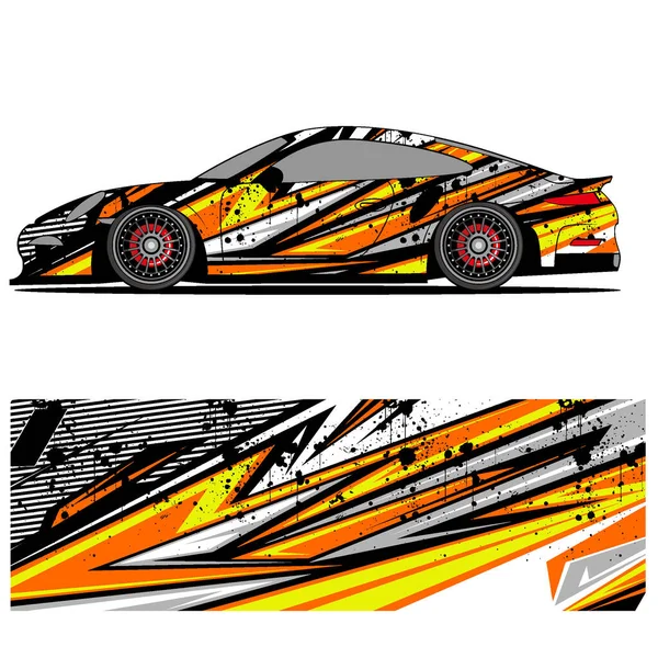 レースカー用ビニールステッカーのグラフィックデザイン — ストックベクタ