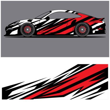 Araba tasarımı üniforma vektörü soyut vinil etiket yazdırma.