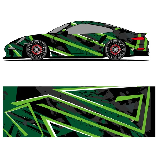 Abstract Graphic Design Racing Vinyl Sticker Racing Car Livery — Stock Vector