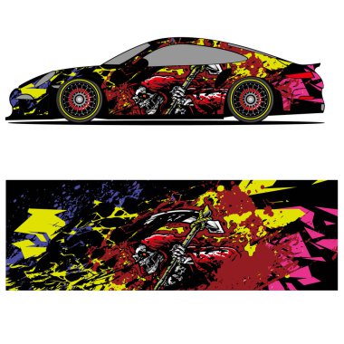 Yarış arabası giysisi çıkartmaları için tasarlanmış soyut yarış grafikleri, bu tasarım düzenlenebilir bir vektör.!