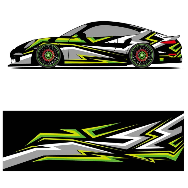 Design Racing Car Livery Stickers Abstract Racing Graphics Design Vector — Stock Vector