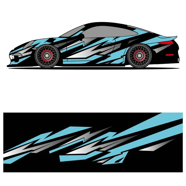 レースカー用ライバルステッカー抽象的なレースグラフィックのためのデザイン このデザインはベクトルが編集可能に作られています — ストックベクタ