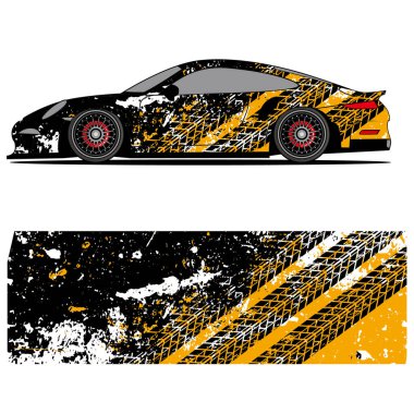 Yarış arabası otomotiv, arka plan, marka tasarımı, kamuflaj, araba çıkartması için yarış vinili çıkartmasının soyut grafik tasarımı