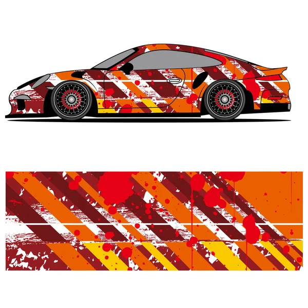 Yarış arabası otomotiv, arka plan, marka tasarımı, kamuflaj, araba çıkartması için yarış vinili çıkartmasının soyut grafik tasarımı