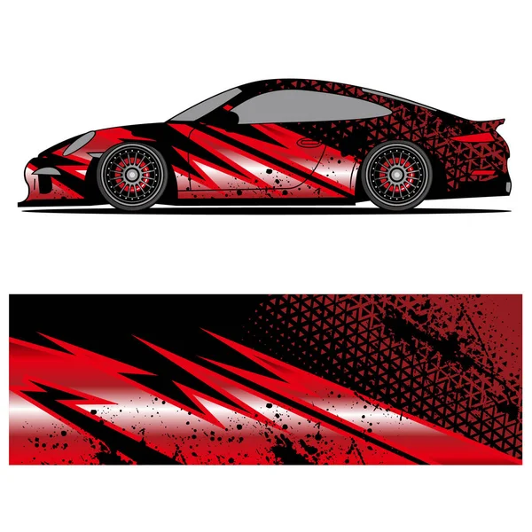 Абстрактный Графический Дизайн Виниловой Наклейки Гоночных Автомобилей Фон Дизайн Бренда — стоковый вектор