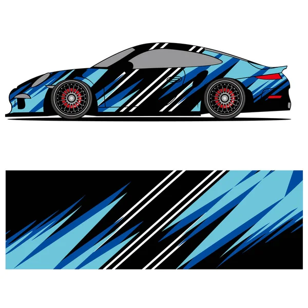 Abstract Graphic Design Racing Vinyl Sticker Racing Car Automotive Background — Stock Vector