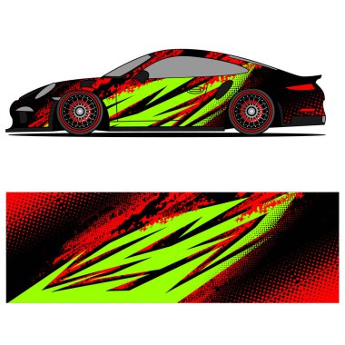 Tam ambalajlı yarış arabası soyut vinil etiket seti otomobil, otomobil, otomotiv, arkaplan, marka tasarımı, kamuflaj, araba çıkartması, 