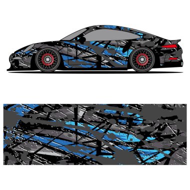 Araba tasarımı üniforma vektörü soyut vinil etiket yazdırma.