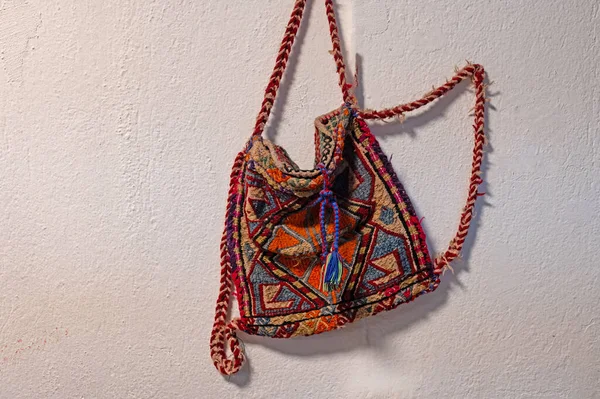 Handmade bag, hanging on the wall.