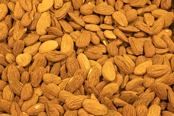Roasted and peeled almonds from the market.