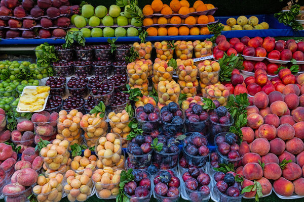 Fruits and vegetables on the market