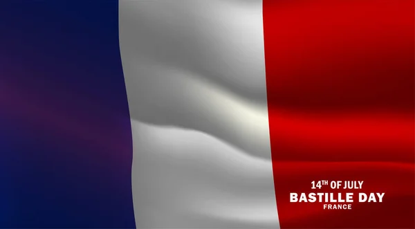 Fransa Vektör Arkaplanının Bastille Günü July Illustration Design Banner Greeting — Stok Vektör