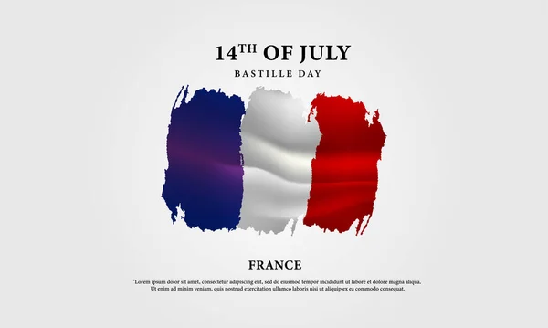 Dia Bastilha França Vector Background Projeto Ilustração Décimo Quarto Julho —  Vetores de Stock