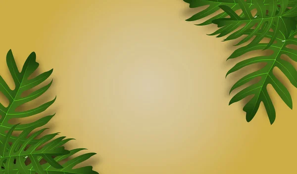 Tropical Leaves Colorful Background — Stock Vector
