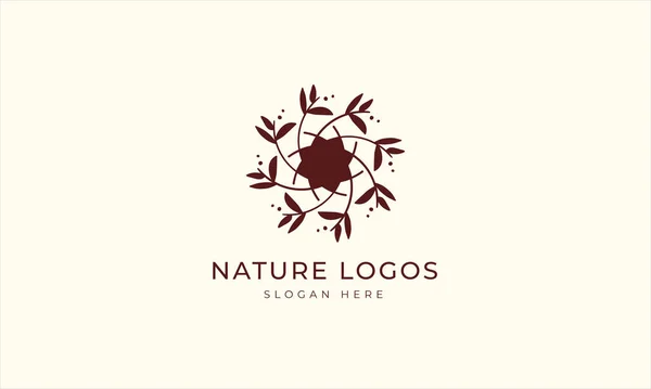Přírodní Organické Logo Moderní Design Přírodní Logo Pro Značkování Firemní — Stockový vektor