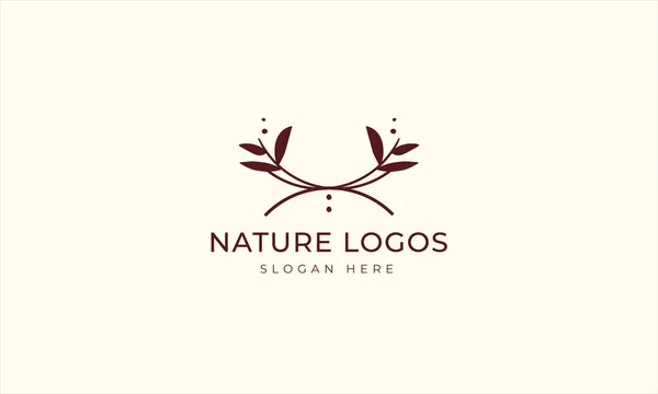 Přírodní Organické Logo Moderní Design Přírodní Logo Pro Značkování Firemní — Stockový vektor