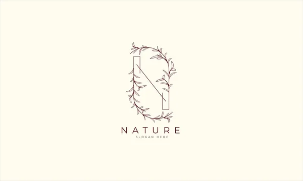 Doğal Organik Logo Modern Tasarım Markalaşma Şirket Kimliği Kartvizit Için — Stok Vektör
