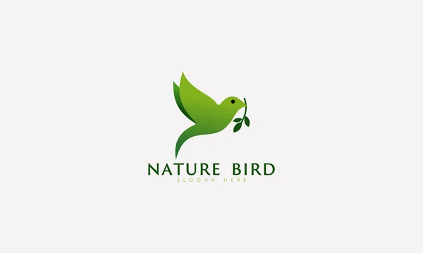 Příroda Pták List Logo Vektor Koncept — Stockový vektor