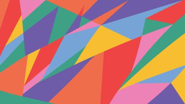 Soyut renkli geometri minimalist vektör deseni çizimi