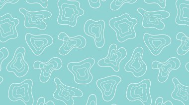  Mavi arka planda soyut beyaz lekeli şekil. Modern desen vektör illüstrasyonu