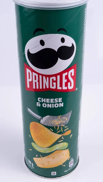 Vasylkiv Ukrajna 2023 Július Pringles Chips Különböző Ízű Eredeti Csomagolásban — Stock Fotó