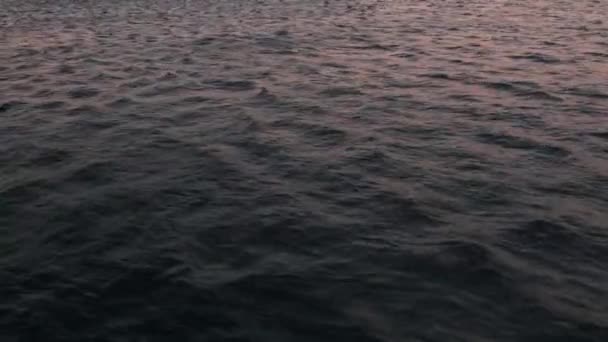 Ranní Námořní Výstřel Seascape Mořské Hladiny Vodní Textury Východ Slunce — Stock video