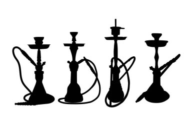 Bir dizi shisha silueti