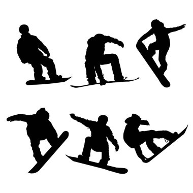 Snowboard oyuncusu siluetleri