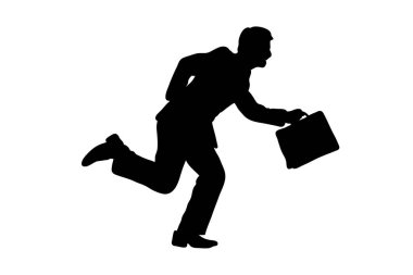 Vektör tasarımlı iş adamının silueti