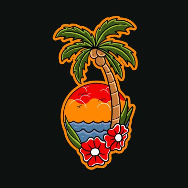 Plaj rozetinin el çizimi.