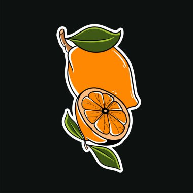 Limon meyvesinin el çizimi