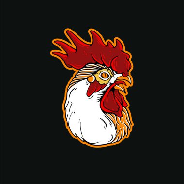 Bir horoz kafasının el çizimi