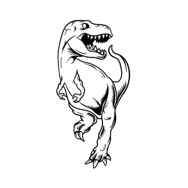 Tyrannosaurus ana hatlarının el çizimi