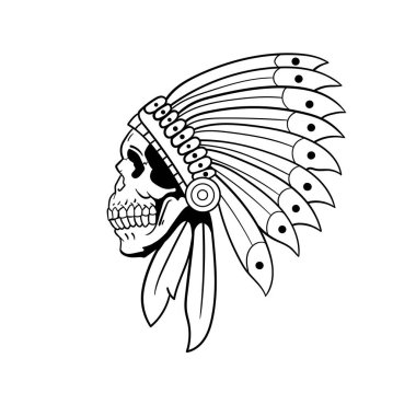 Amerikan yerlilerinin kafa tasviri.