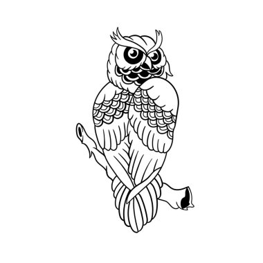 Geleneksel baykuş tasarım taslağı