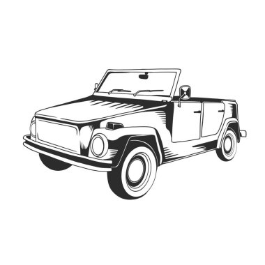 55 model klasik bir arabanın tasarımı.