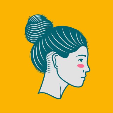 Karakter tasarımı avatar düz minimalist 29, basit vektör tasarımı, şirin çıkartma, karakter çıkartması