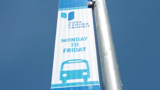 Transit Wilayah York Senin Jumat Bingkai Pos Bus Kanan Cetak — Stok Video