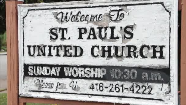 Welcome Pauls United Church Sunday Worship 1030Am Please Join Worn — Stock Video