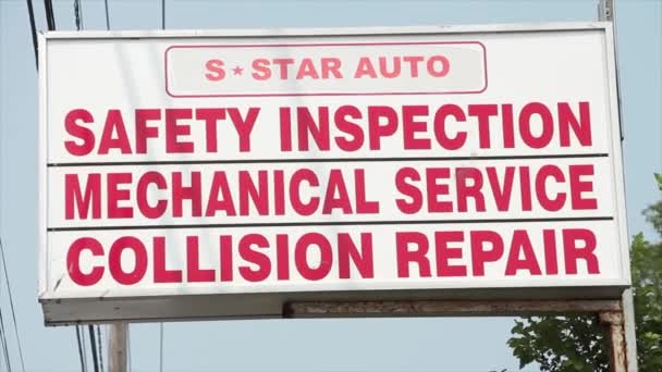 Auto Safety Inspection Mechanical Service Collision Repair Writing Caption Text — Stock Video