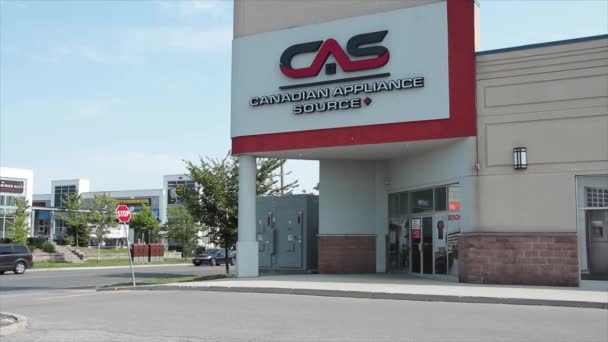 Canadian Appliance Fonte Cas Logo Segno Davanti Negozio Con Strada — Video Stock
