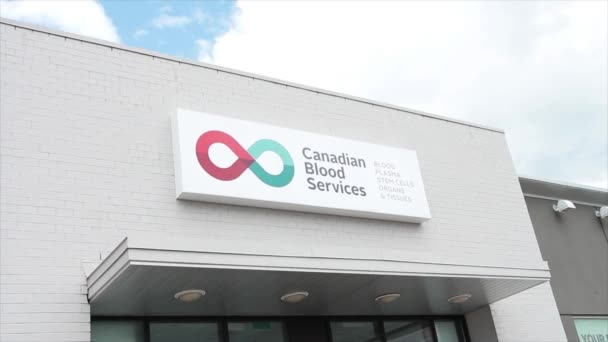 Καναδικές Υπηρεσίες Αίματος Οργάνων Βλαστικών Κυττάρων Πλάσματος Αίματος Και Ιστών — Αρχείο Βίντεο