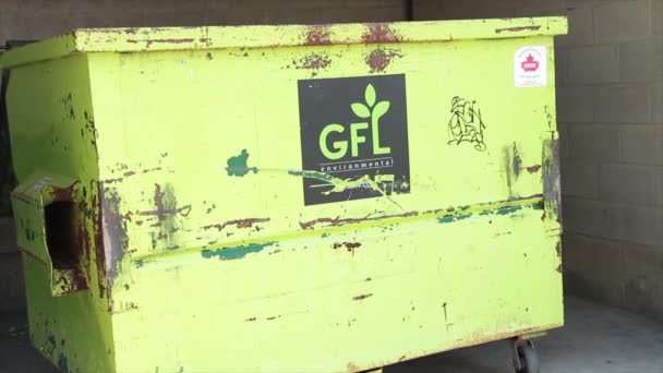 Gfl Green Life Ökologische Mülltonne Logo Schild Schwarz Weiß Grün — Stockvideo