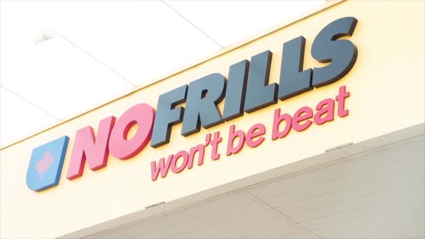 Frills Wont Beat Grocery Store Chain Franchise Logo Sign Store — Vídeos de Stock