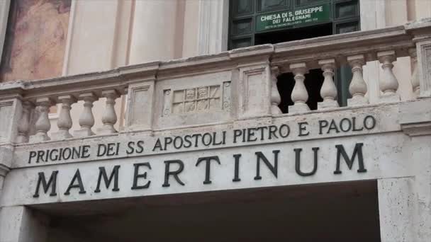 Prigione Dei Apostoli Pietro Paolo Mamertinum Manertine Prison Apostle Paul — Stock video